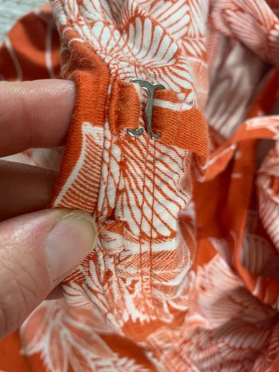 Soma orange and white floral print bandeau style dress size XS - Picture 8 of 9